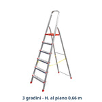 Scala Alluminio GIZA EN131 3 4 5 6 7 Gradini Antiscivolo Domestica 150Kg D.X