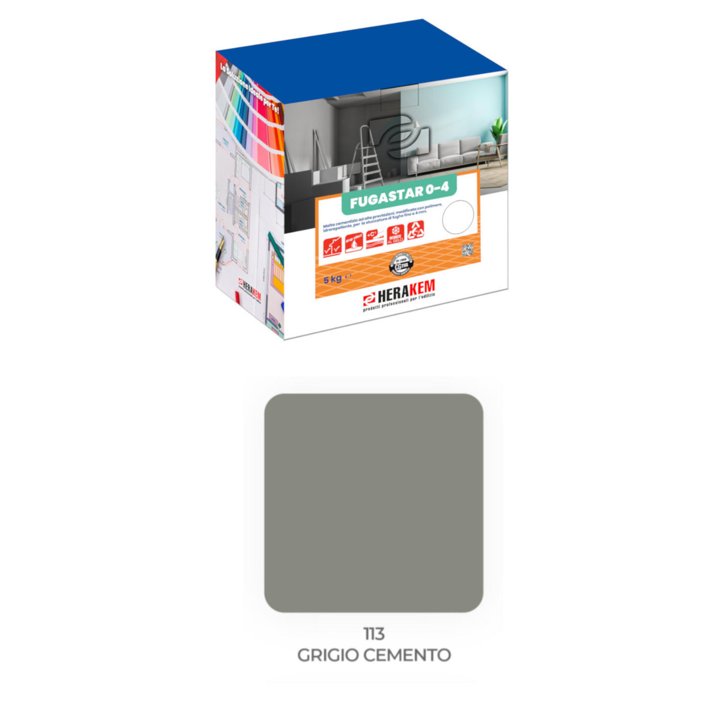 Stucco Fughe HERAKEM Cementizio 0-4mm Piastrelle Interno Esterno Idrorepellente
