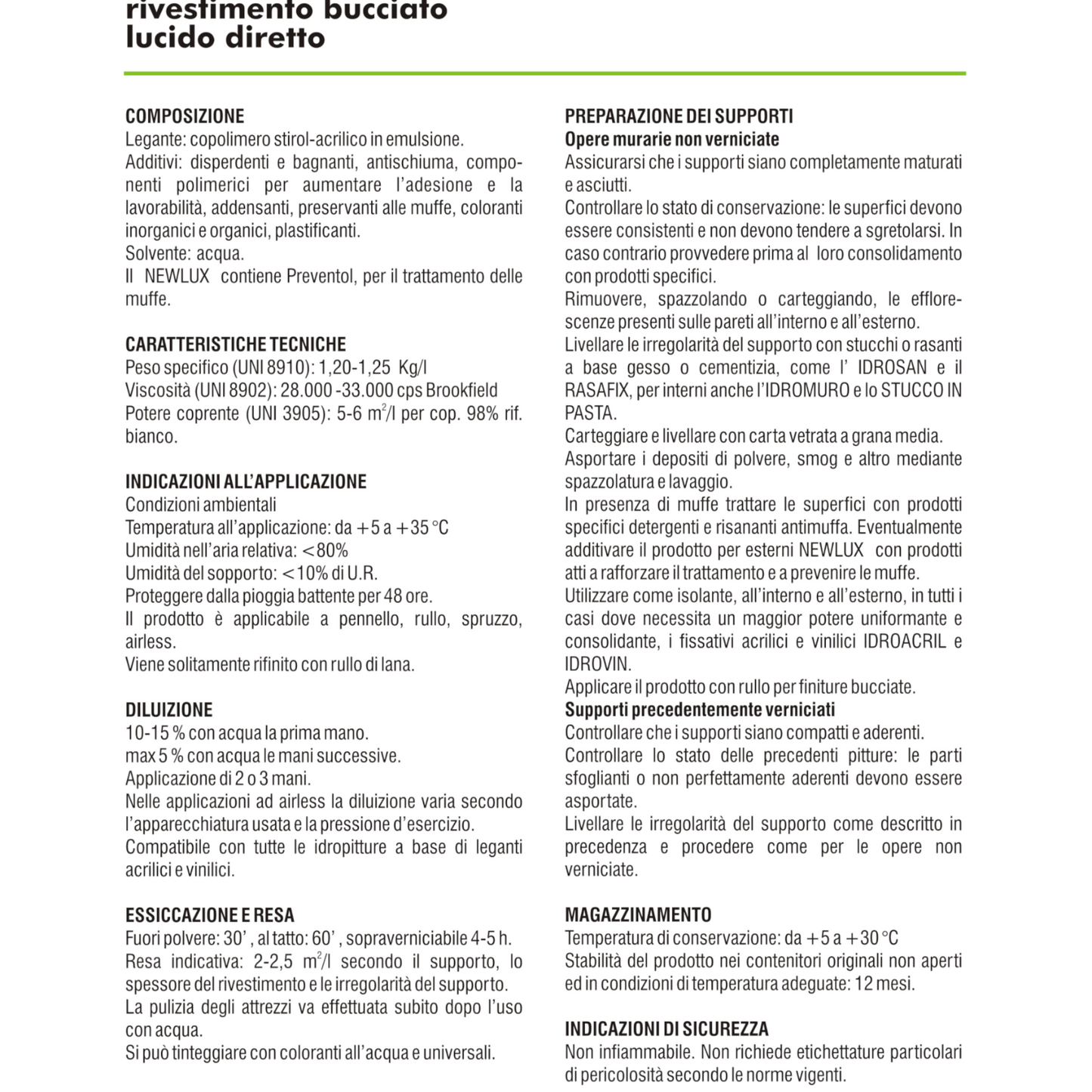 Rivestimento Plastico Bucciato Lucido NEWLUX Pittura Lavabile Impermeabile I.D