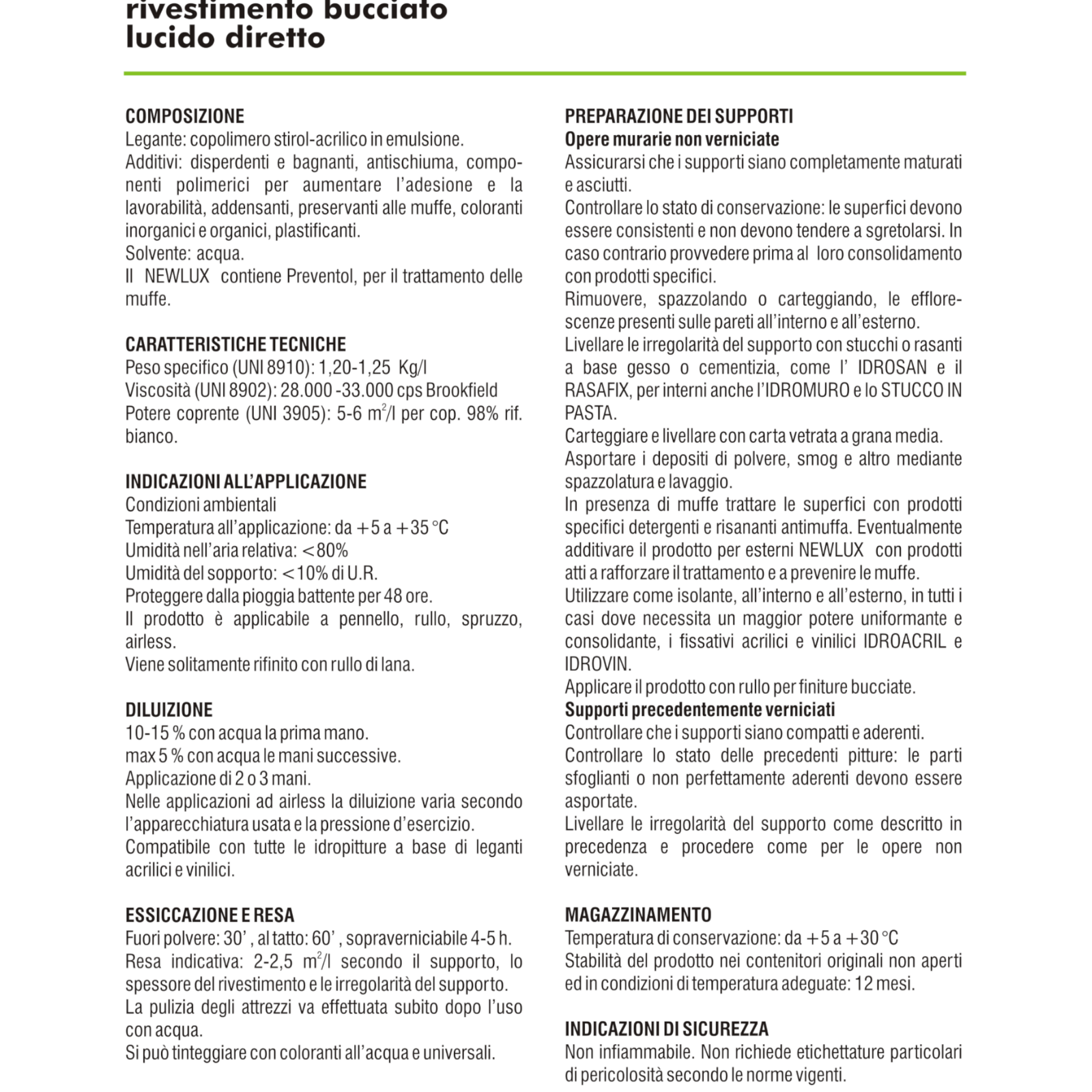 Rivestimento Plastico Bucciato Lucido NEWLUX Pittura Lavabile Impermeabile I.D