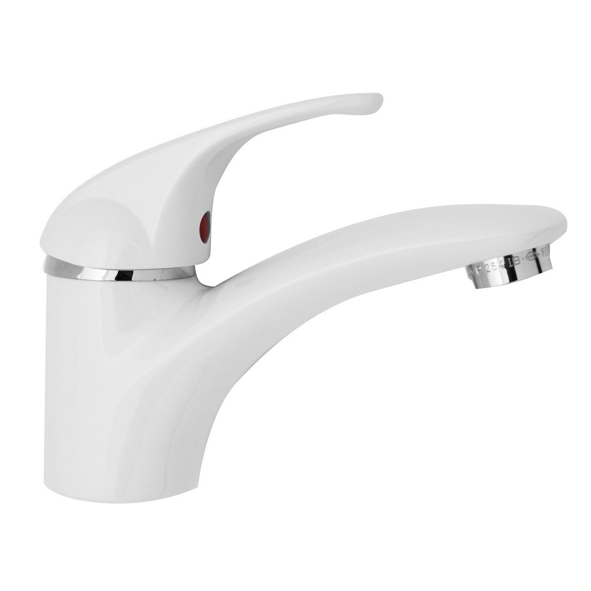 Miscelatore Rubinetto Bagno Lavabo Bidet Vasca Bianco Opaco MARZIA Elegante D.X