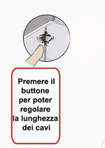 Lampadario LED Sospensione Moderno 35-70w Bianco Nero Camera Letto Soggiorno V.L