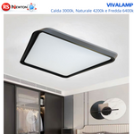 Plafoniera Soffitto LED Moderna Quadrata Nera 80W 48cm 7200 Lumen Moderna V.L
