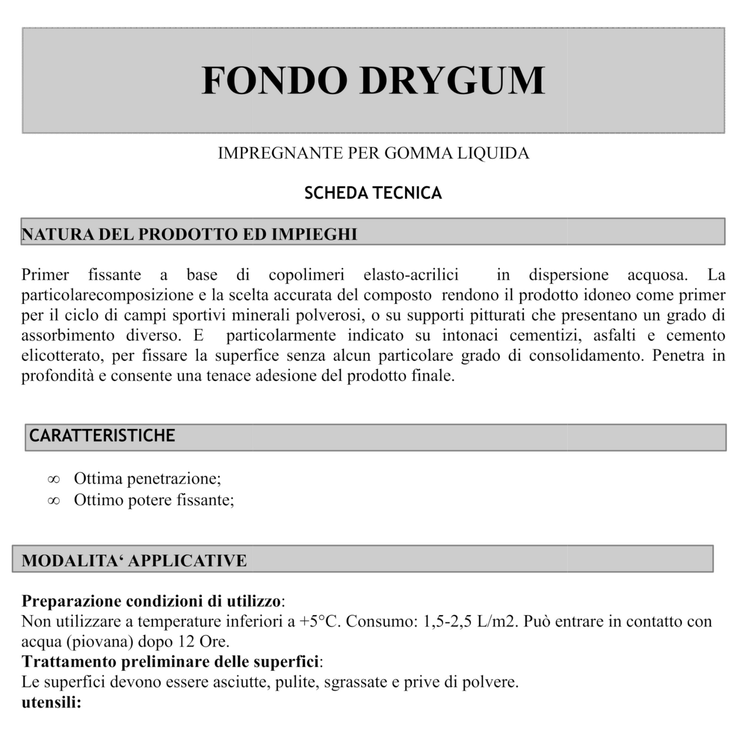 Primer Guaina Liquida FONDO Aggrappante Impermeabilizzante Impregnante Tetti I.D