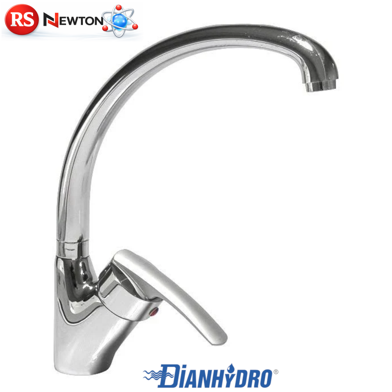 Miscelatore Rubinetto Per Lavello Cucina Cromo Fondo-Corpo Alto Monocomando D.X