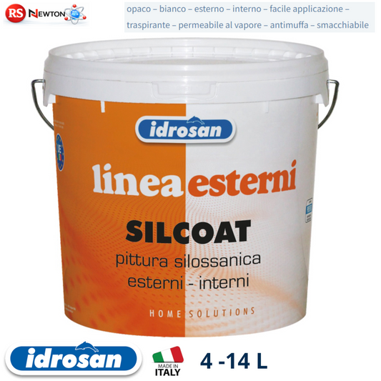 Pittura Silossanica SILCOAT Traspirante Idrorepellente Antimuffa Facciate I.D