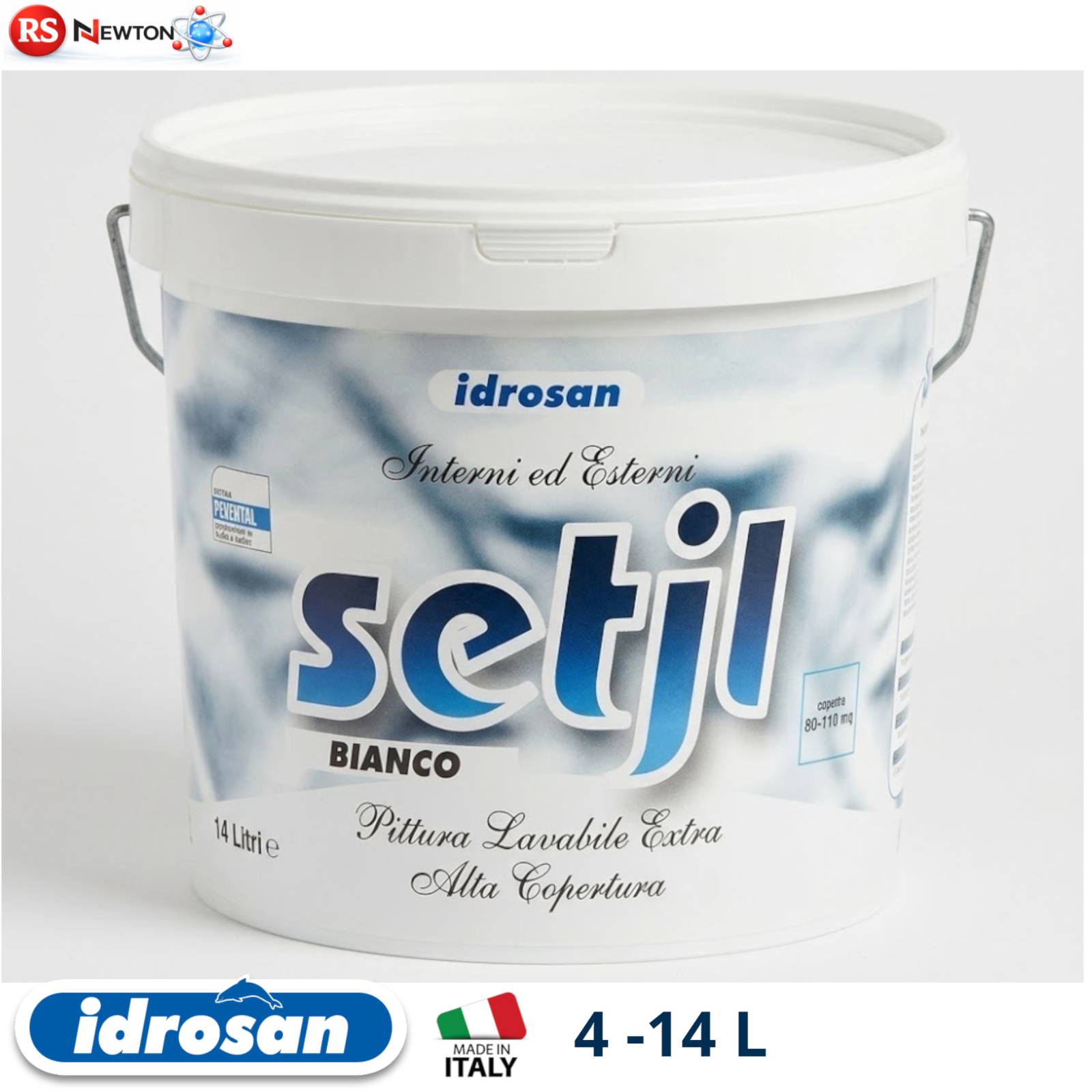 Pittura Lavabile Extra Coprente Alta Resa Interni Esterni Bianco Opaco SETJL I.D