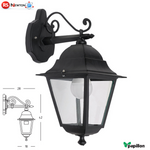 Lanterna Esterno Vintage Retro Lampada E27 in Alluminio Nero Giardino Parete VBS