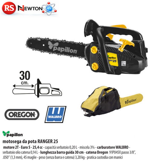 Motosega a Scoppio Per Potatura 2 Tempi 25,4cc catena OREGON 45 maglie VBS