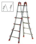 Scala Telescopica Alluminio 5+5 Gradini Professionale 125 Kg Certificata VBS