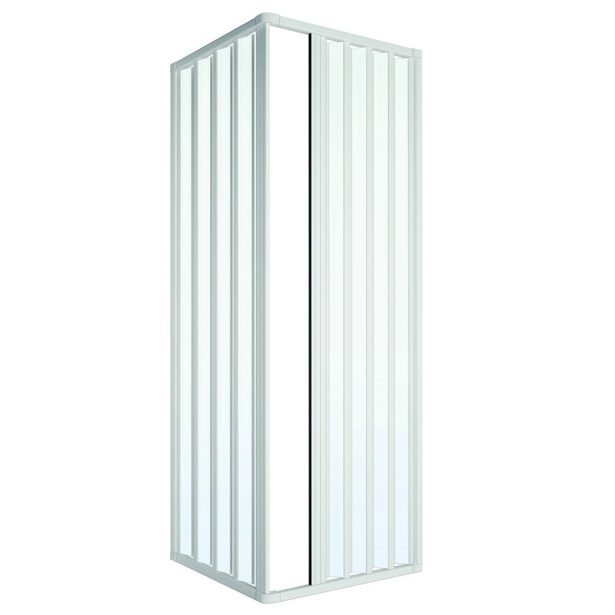 Cabina Box Doccia Angolare PVC Apertura 2 Lati a Soffietto Riducibile LORIS D.X