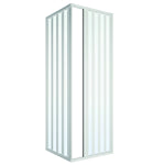 Cabina Box Doccia Angolare PVC Apertura 2 Lati a Soffietto Riducibile LORIS D.X