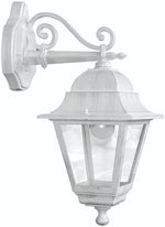 Lanterna Esterno Vintage Retro Lampada in Alluminio Bianco Giardino Parete VBS