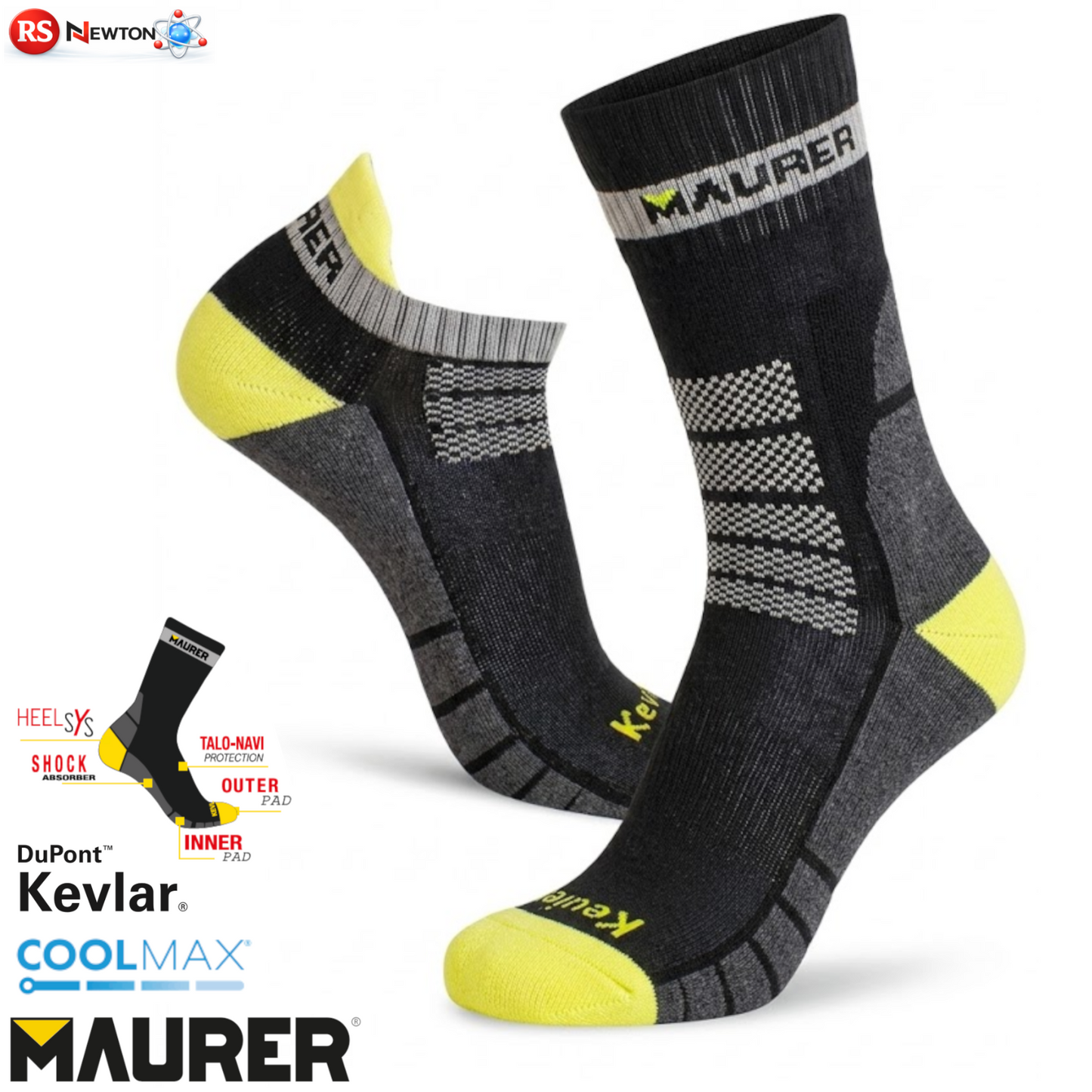 Calze da Lavoro Uomo Corta Fantasmini COOLMAX KEVLAR Rinforzate Antigraffio VBS