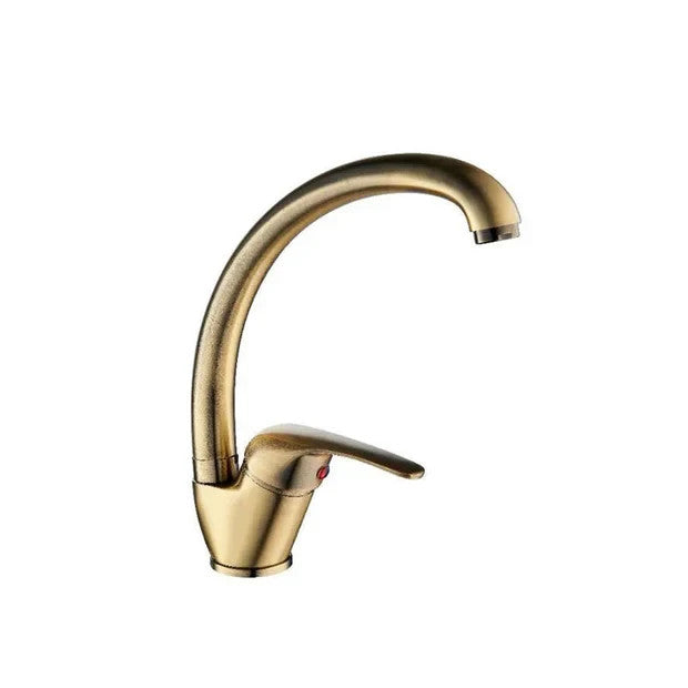 Rubinetto Lavello Cucina Canna Alta ECO FLOW Avena Satinato Oro Rame Bianco D.X