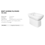 Sanitari Filo Muro Bagno LINPHA Jasmine Vaso WC Bidet CopriWater Bianco D.X