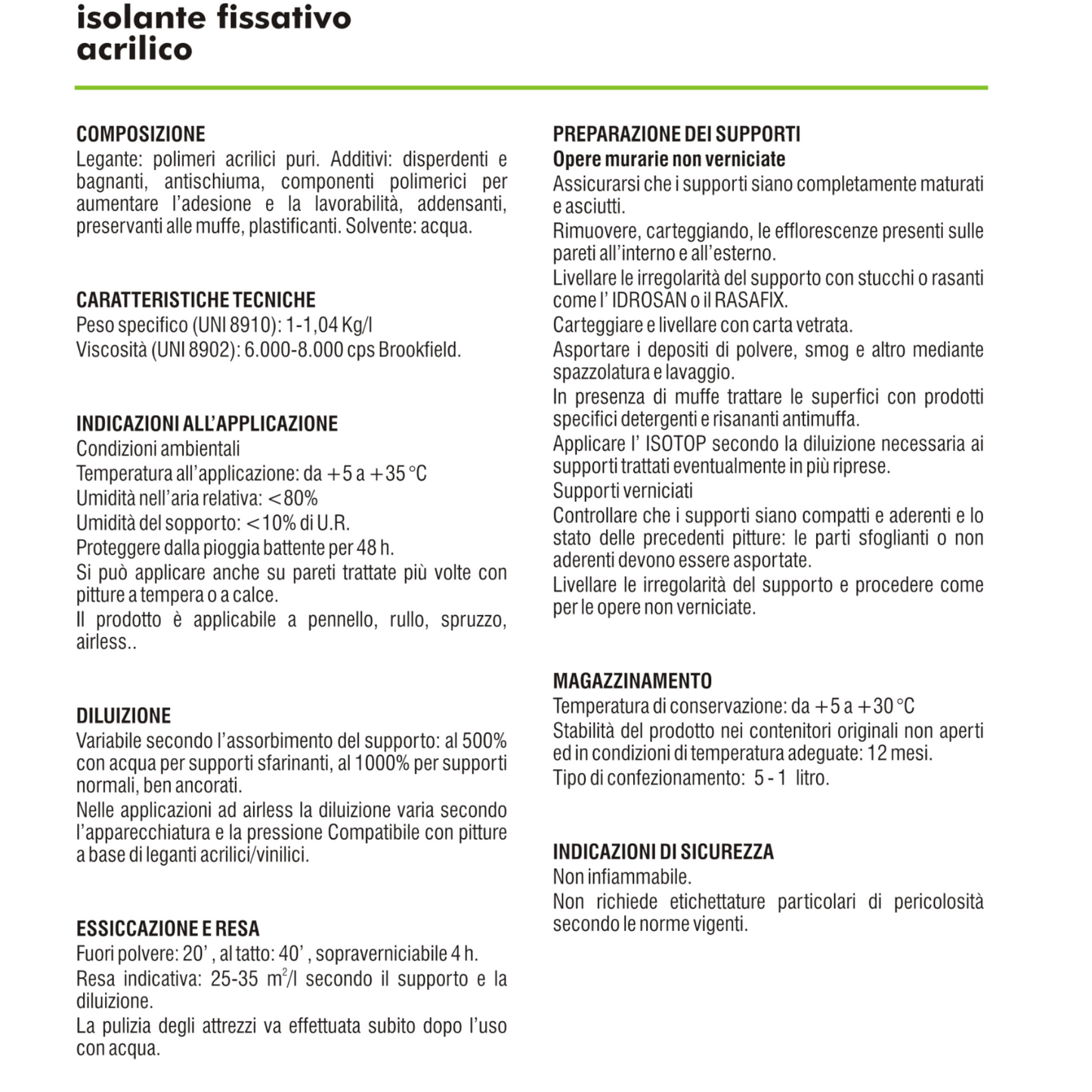 PRIMER Fissativo Acrilico Alta Penetrazione Consolidante 5 14 L Aggrappante I.D
