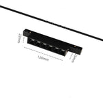 Lampada Griglia LED Magnetica 6W 48V Modulo Binario Magnetico Incasso Nero V.L