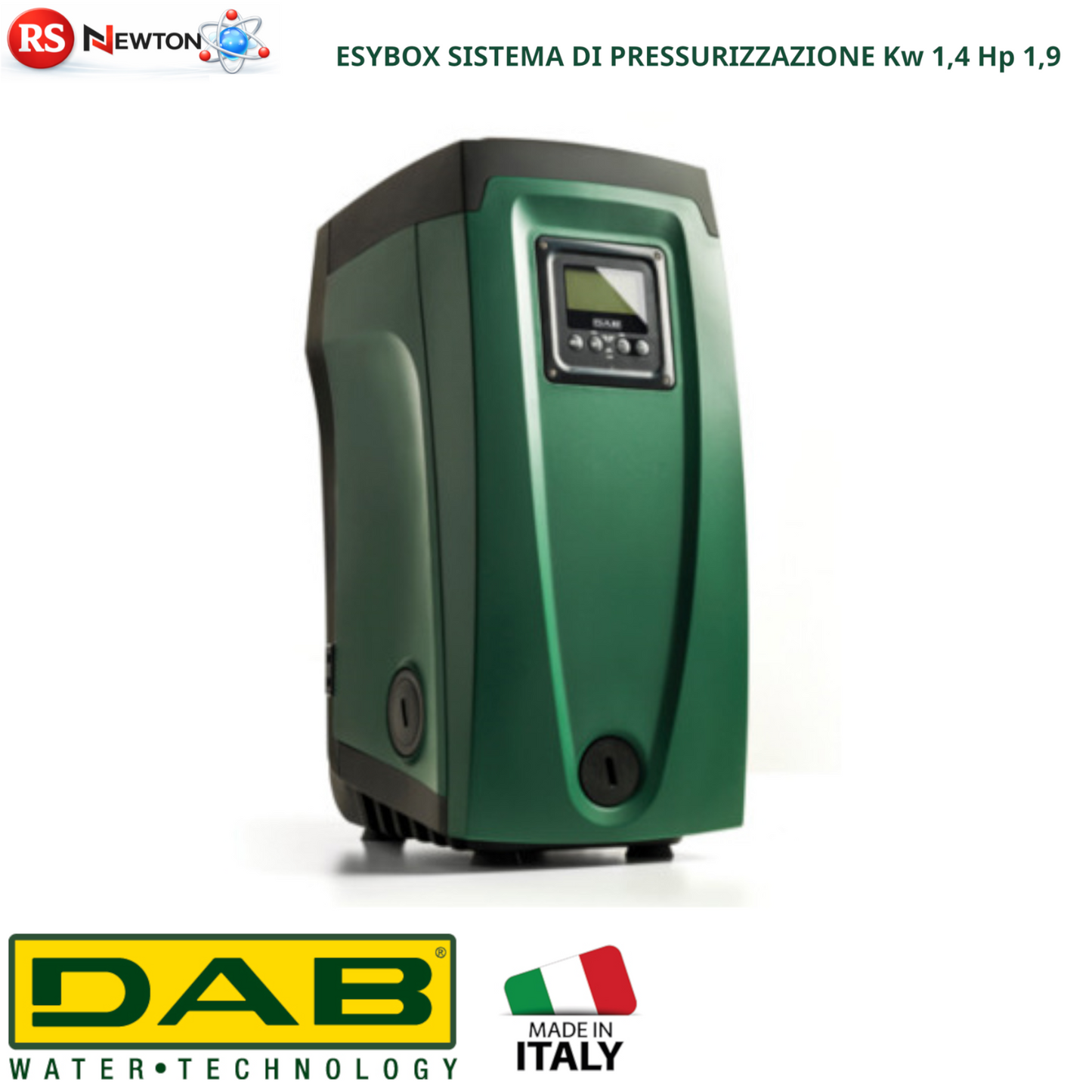 Sistema Pressurizzazione Acqua DAB 1,4 kW 1,9 HP Autoadescante Inverter 8Bar D.X