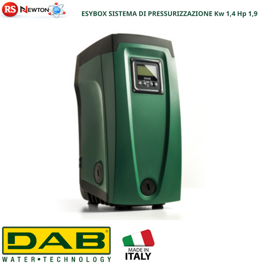 Sistema Pressurizzazione Acqua DAB 1,4 kW 1,9 HP Autoadescante Inverter 8Bar D.X