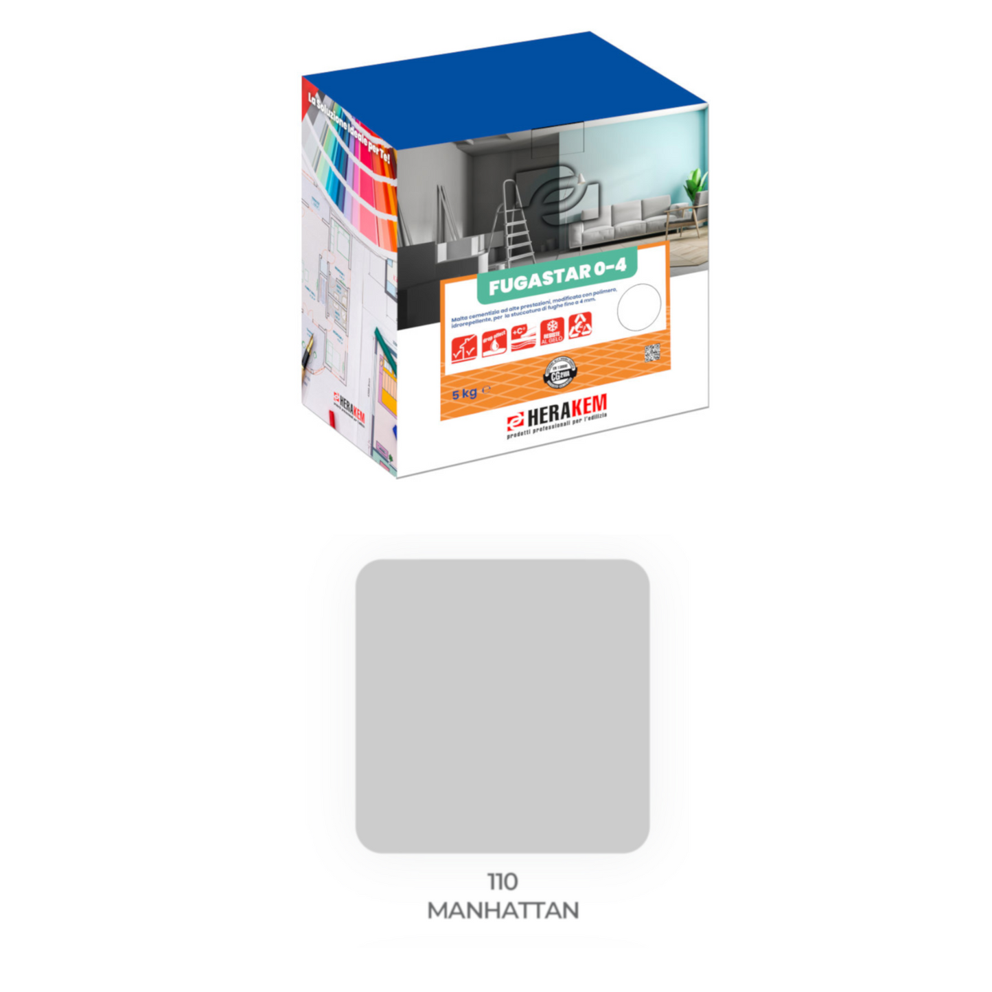 Stucco Fughe HERAKEM Cementizio 0-4mm Piastrelle Interno Esterno Idrorepellente