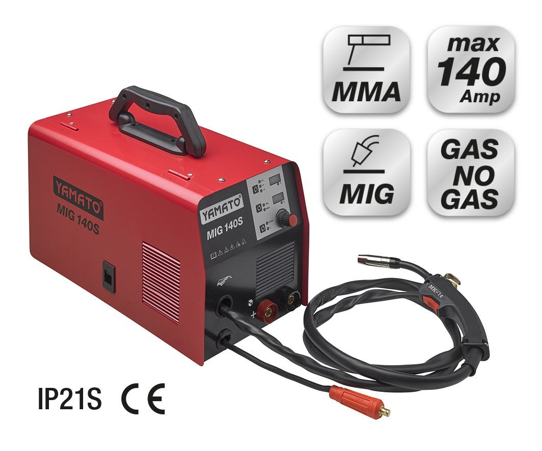 Saldatrice Inverter MIG MAG 140A 230V MMA Filo Animato Professionale 5.4kVA VBS