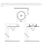 Lavabo Bagno Da Appoggio Rotondo NYMO Ø36cm Ceramica Moderno Ultra Sottile D.X