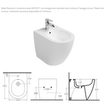 Sanitari Bagno Filo Muro Moderno NYMO INFINITY Vaso WC Bidet Water Elegante D.X