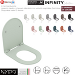 Copriwater Sanitari Bagno Moderno INFINITY Tavoletta Sedile WC Soft Close D.X