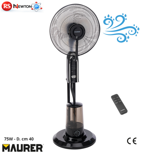 VENTILATORE NEBULIZZATORE 40CM 75W ACQUA ANTICALDO PIANTANA TELECOMANDO VBS