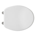 Sedile Wc Legno Colato MDF Copriwater Tavoletta Vaso Universale Bianco Bagno D.X