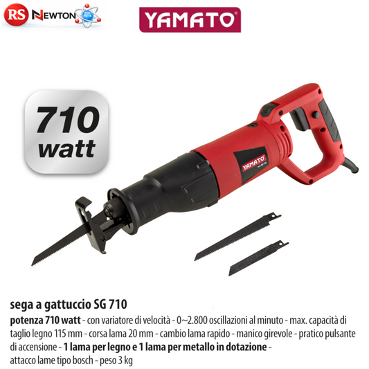 Sega A Gattuccio 710W Professionale Taglio Legno Metallo Attacco Bosch VBS