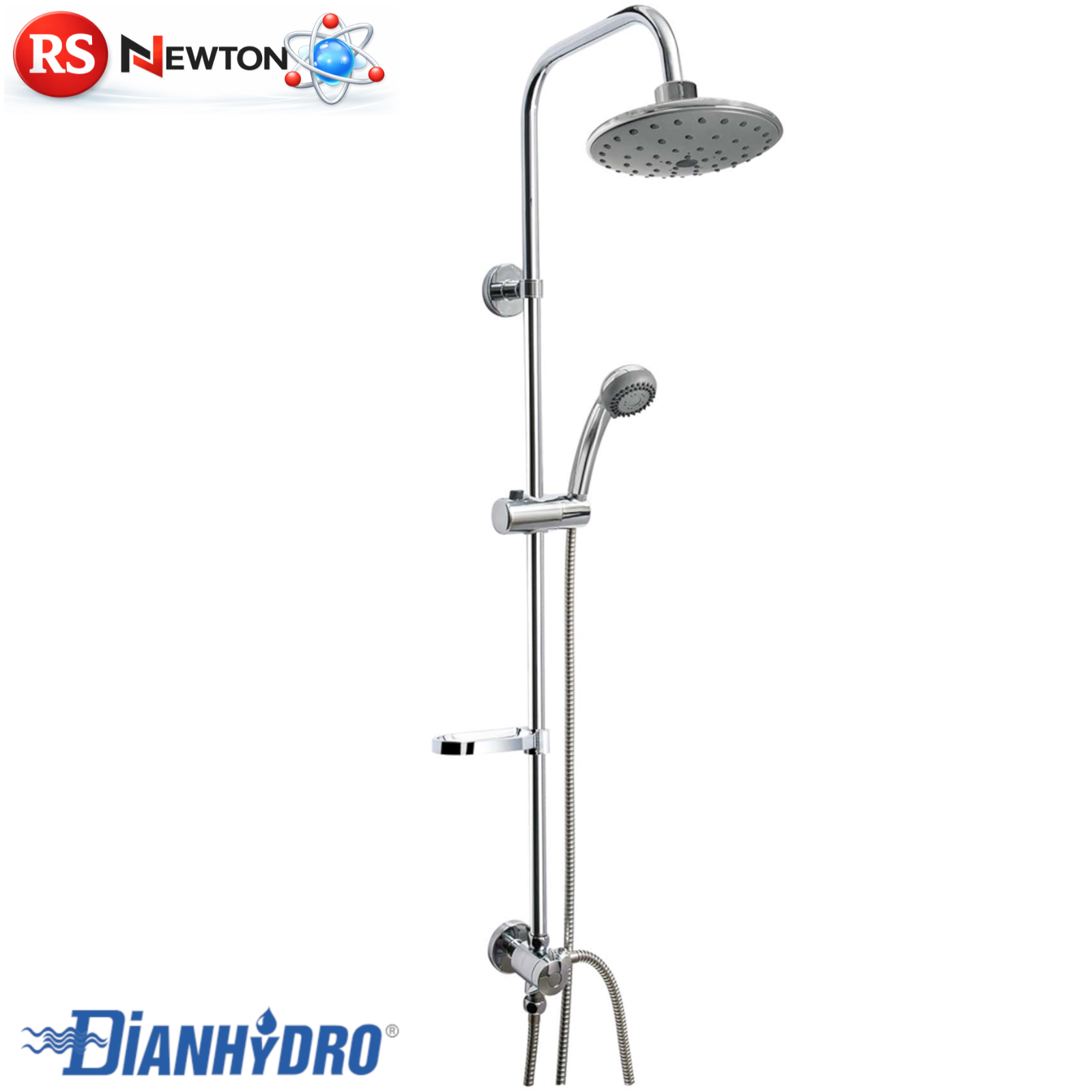 Colonna Doccia KIT COMPLETO Asta Saliscendi Cromata Soffione Doccetta Vasca D.X