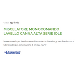 Rubinetto Cucina Lavello Canna Alta Miscelatore Monocomando IOLE Modero D.X