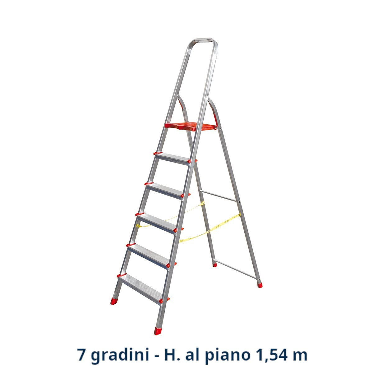 Scala Alluminio GIZA EN131 3 4 5 6 7 Gradini Antiscivolo Domestica 150Kg D.X