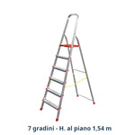 Scala Alluminio GIZA EN131 3 4 5 6 7 Gradini Antiscivolo Domestica 150Kg D.X