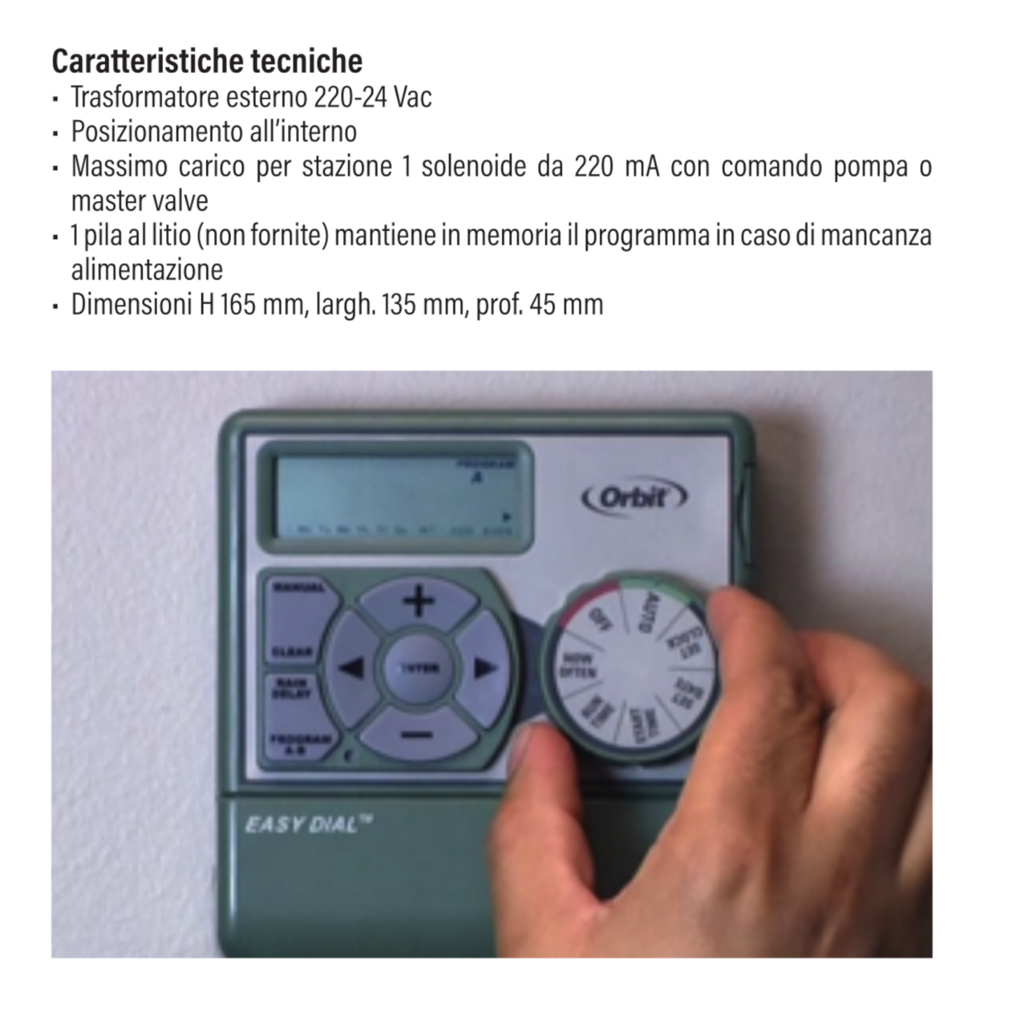 Programmatore Elettronico Irrigazione Orbit IRRITEC HRC 4 6 Zone Centralina D.X