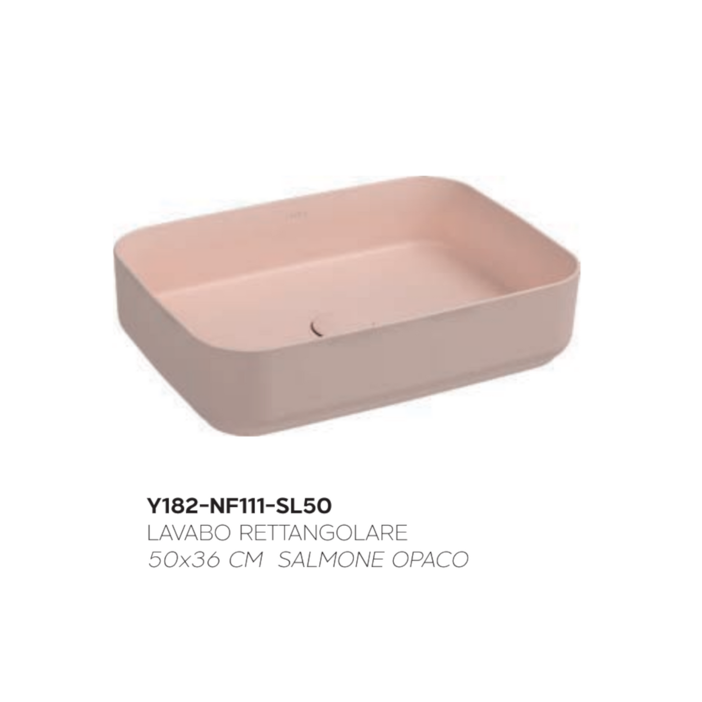 Lavabo Bagno Da Appoggio Rettangolare NYMO Ceramica Moderno Ultra Sottile D.X