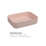 Lavabo Bagno Da Appoggio Rettangolare NYMO Ceramica Moderno Ultra Sottile D.X