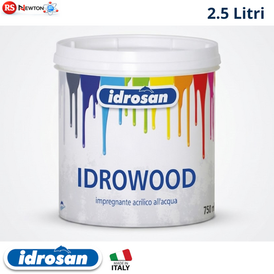 Impregnante Legno Acqua Esterno Interno IDROWOOD Protettivo Naturale 2.5 Lt I.D