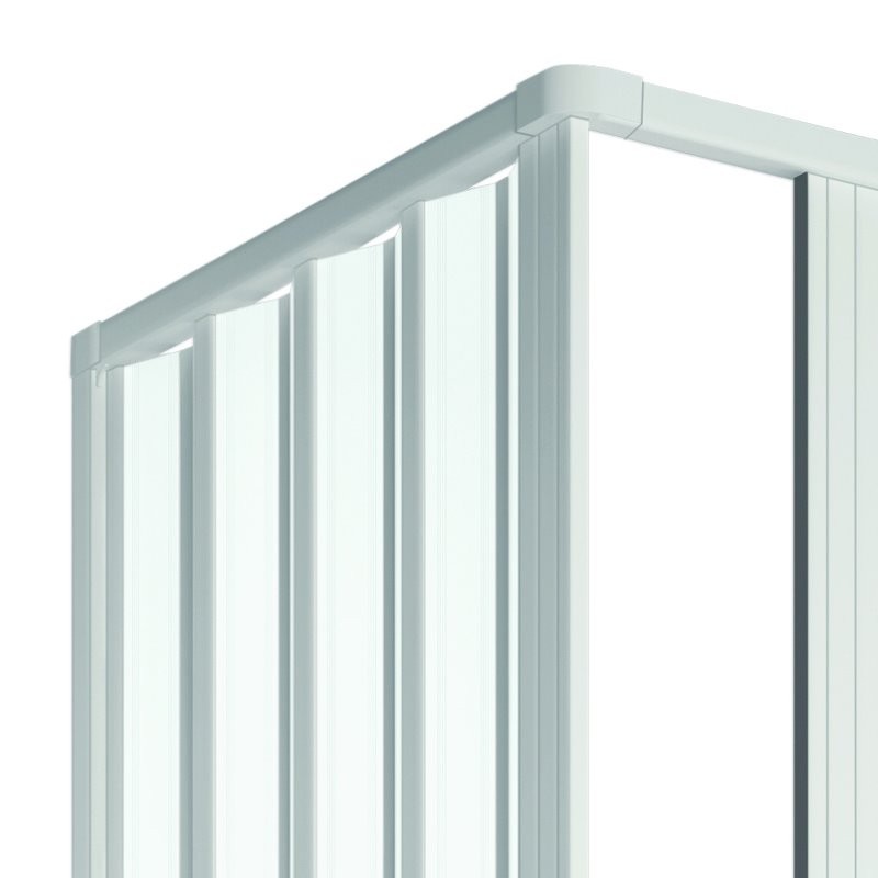 Cabina Box Doccia Angolare PVC Apertura 2 Lati a Soffietto Riducibile LORIS D.X