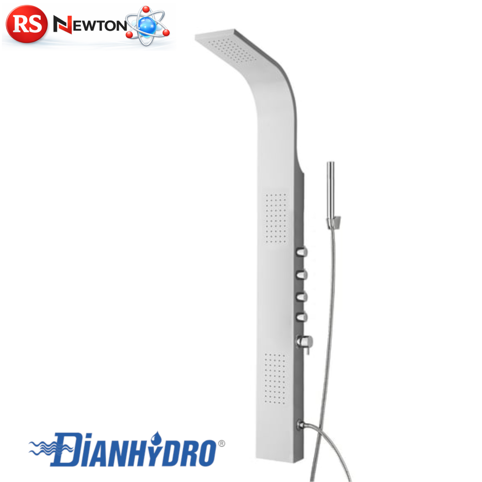 Doccia Multifunzione Bianco Lucido Colonna In Alluminio Lucido 15xH150 cm D.X