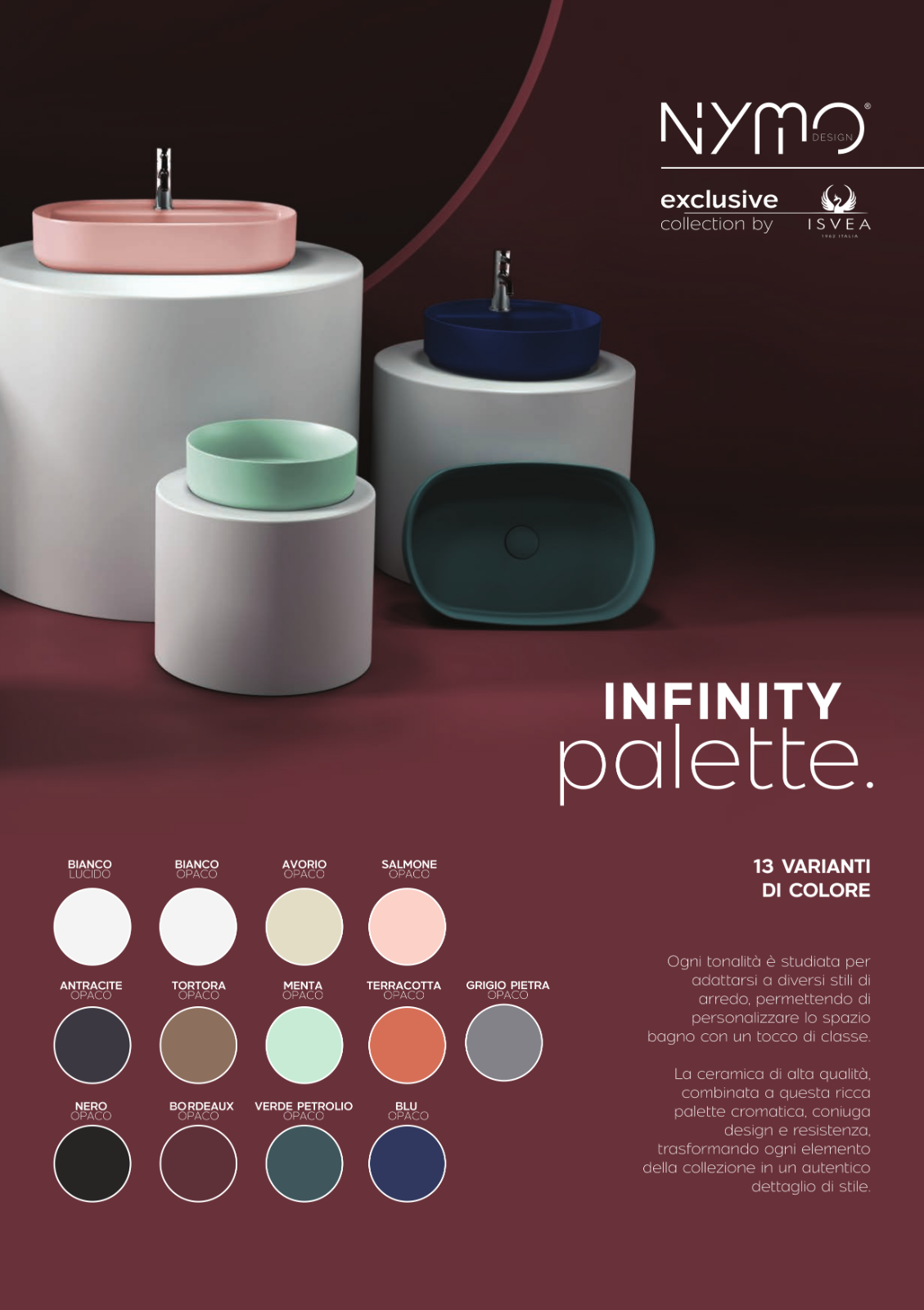 Bidet Sospeso INFINITY Sanitari Bagno Ceramica Moderno Fissaggi Nascosti D.X