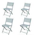 Sedia Pieghevole Comoda in Textilene Kit 4 Sedie Da Casa Ufficio 51x46x81h G.F