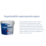 Pittura Super Lavabile Bianco Opaco Antiriflesso Interni S.BLANC Vellutata I.D
