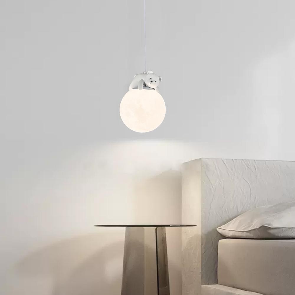 Lampadario Sopeso LUNA LED Dimmerabile 12W Bianco Lampada Cameratta Bambini V.L