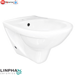 Bidet Sospeso a Parete Moderno LINPHA Metrica Ceramica Bianco Bagno D.X