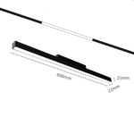Barra Luce LED Magnetica 10W 20W Binario Magnetico Incasso 30 60cm Nero 48V V.L