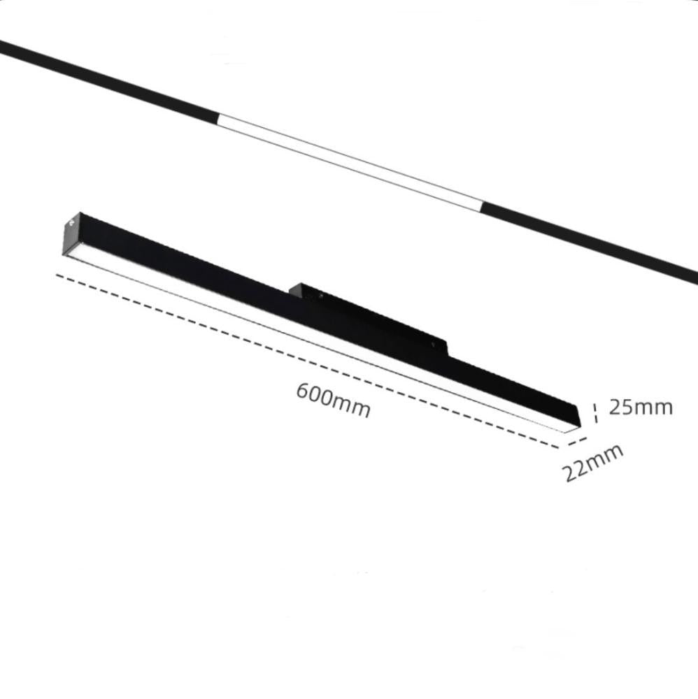 Barra Luce LED Magnetica 10W 20W Binario Magnetico Incasso 30 60cm Nero 48V V.L