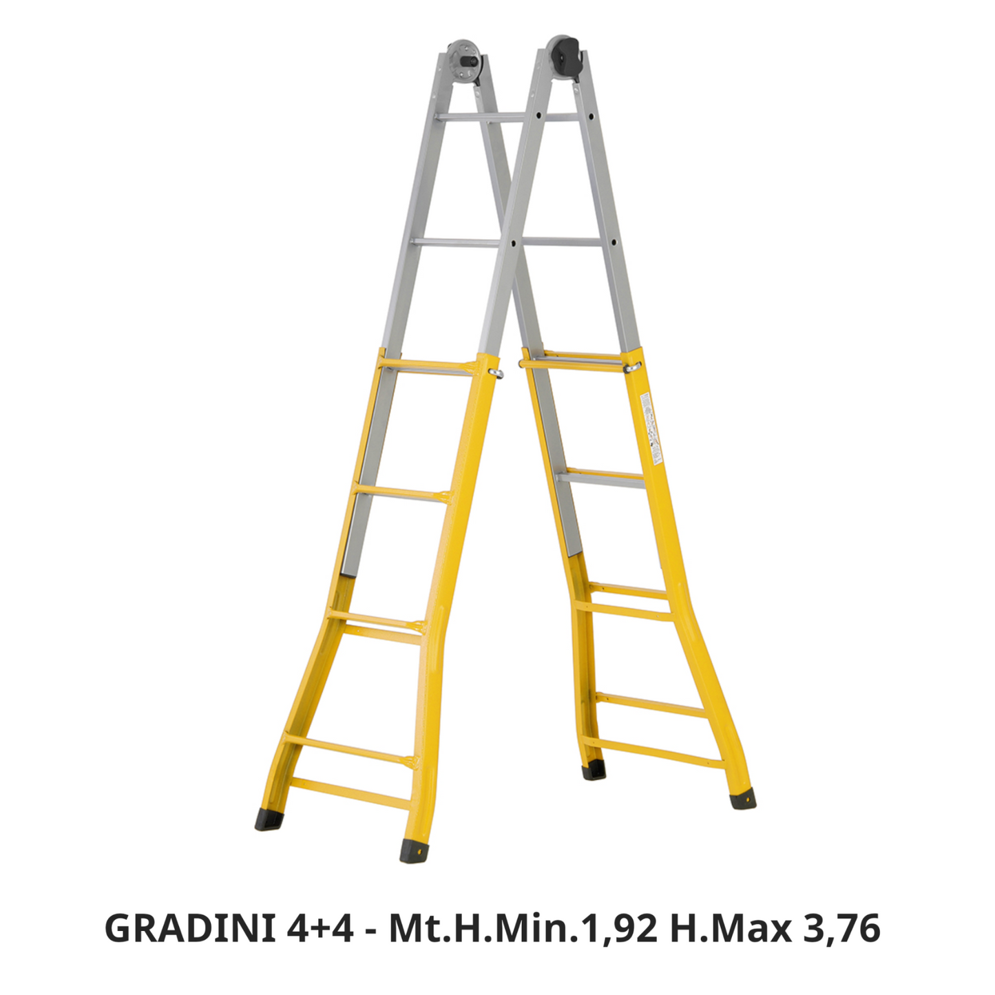 Scala Telescopica Acciaio Professionale 4+4 / 5+5 Multiuso 125Kg Certificata VBS